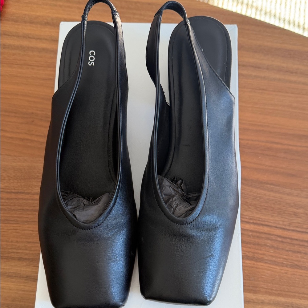 COS Women's Black Slingback Heels